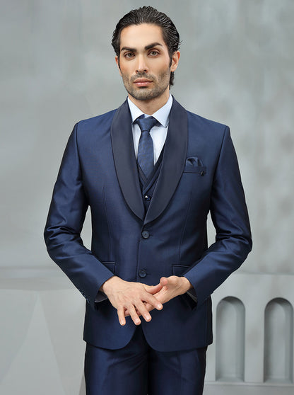 Blue Solid Suit | JadeBlue