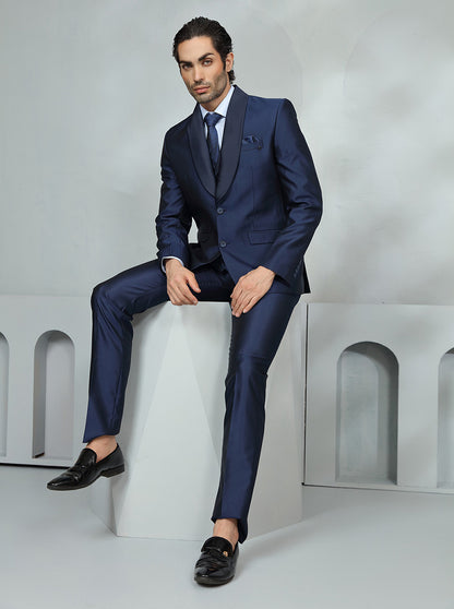 Blue Solid Suit | JadeBlue