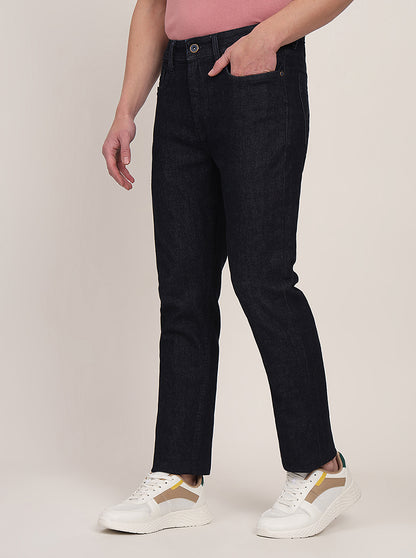 Raw Blue Washed Straight Fit Jeans | JadeBlue