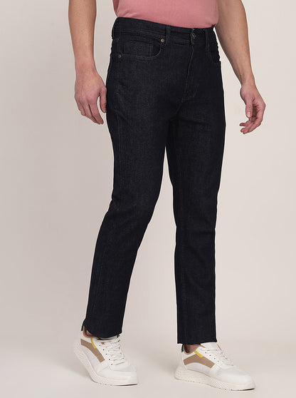 Raw Blue Washed Straight Fit Jeans | JadeBlue