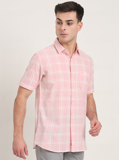 Black Checked Slim Fit Casual Shirt | JadeBlue