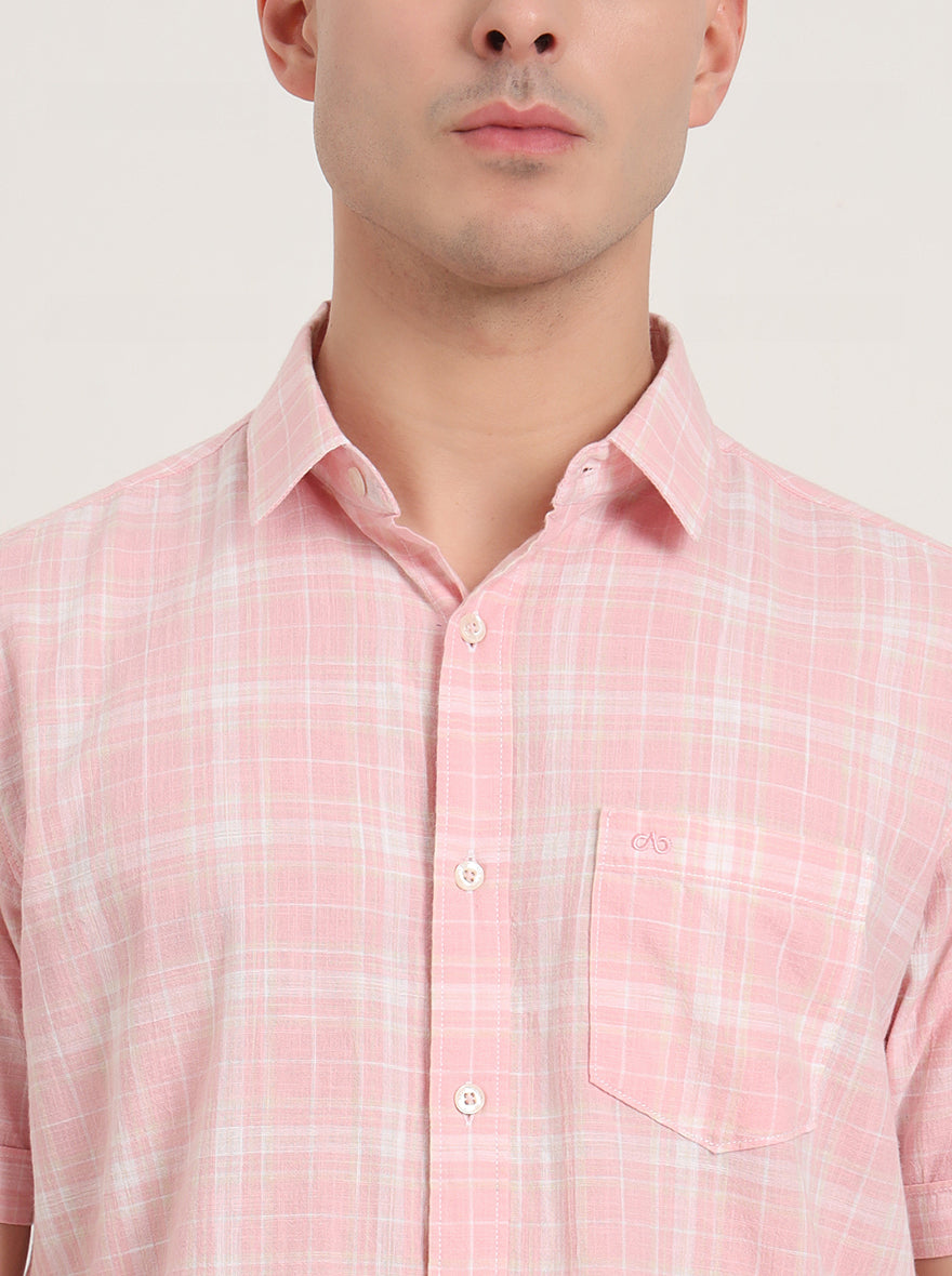 Black Checked Slim Fit Casual Shirt | JadeBlue