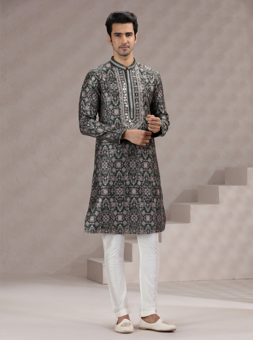 Mehendi Printed Kurta Pajama | TULA