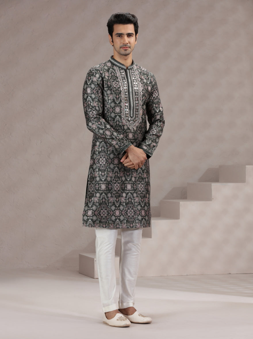 Mehendi Printed Kurta Pajama | TULA