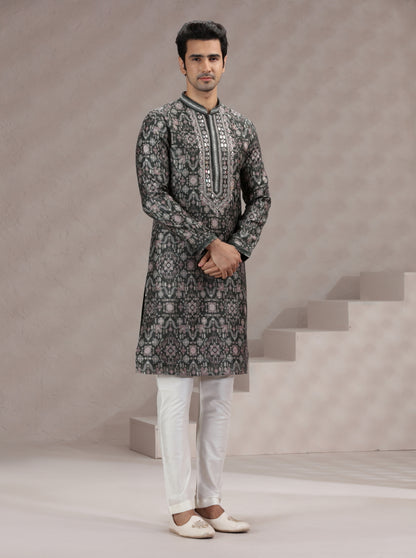 Mehendi Printed Kurta Pajama | TULA