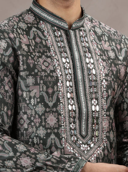 Mehendi Printed Kurta Pajama | TULA