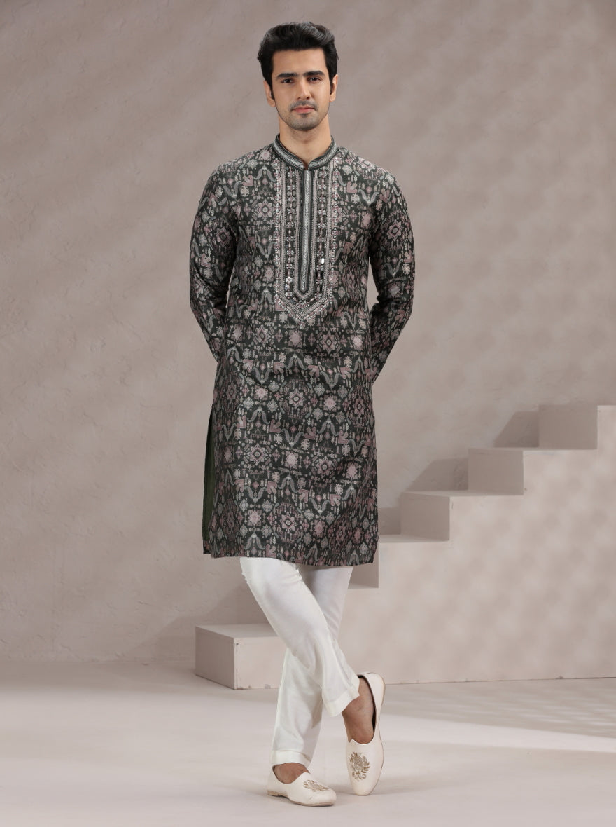 Mehendi Printed Kurta Pajama | TULA