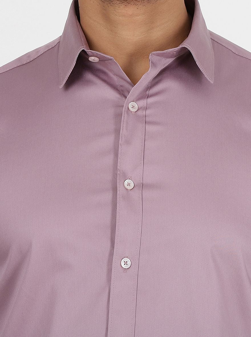 Pink Solid Slim Fit Casual Shirt | JadeBlue