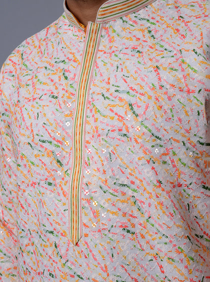 Orange & Pink Kurta Pajama | TULA