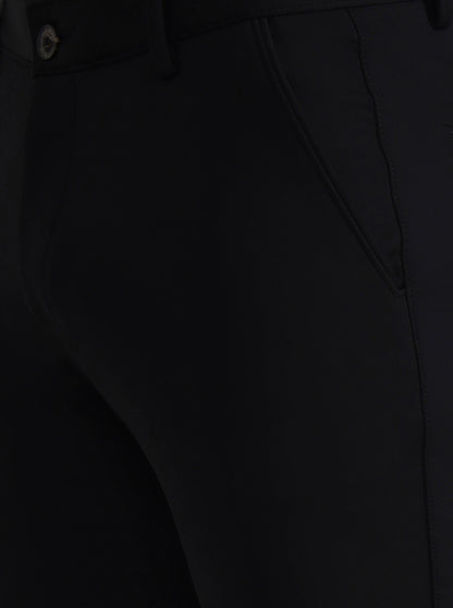 Black Solid Slim Fit Club Wear Trouser | Wyre