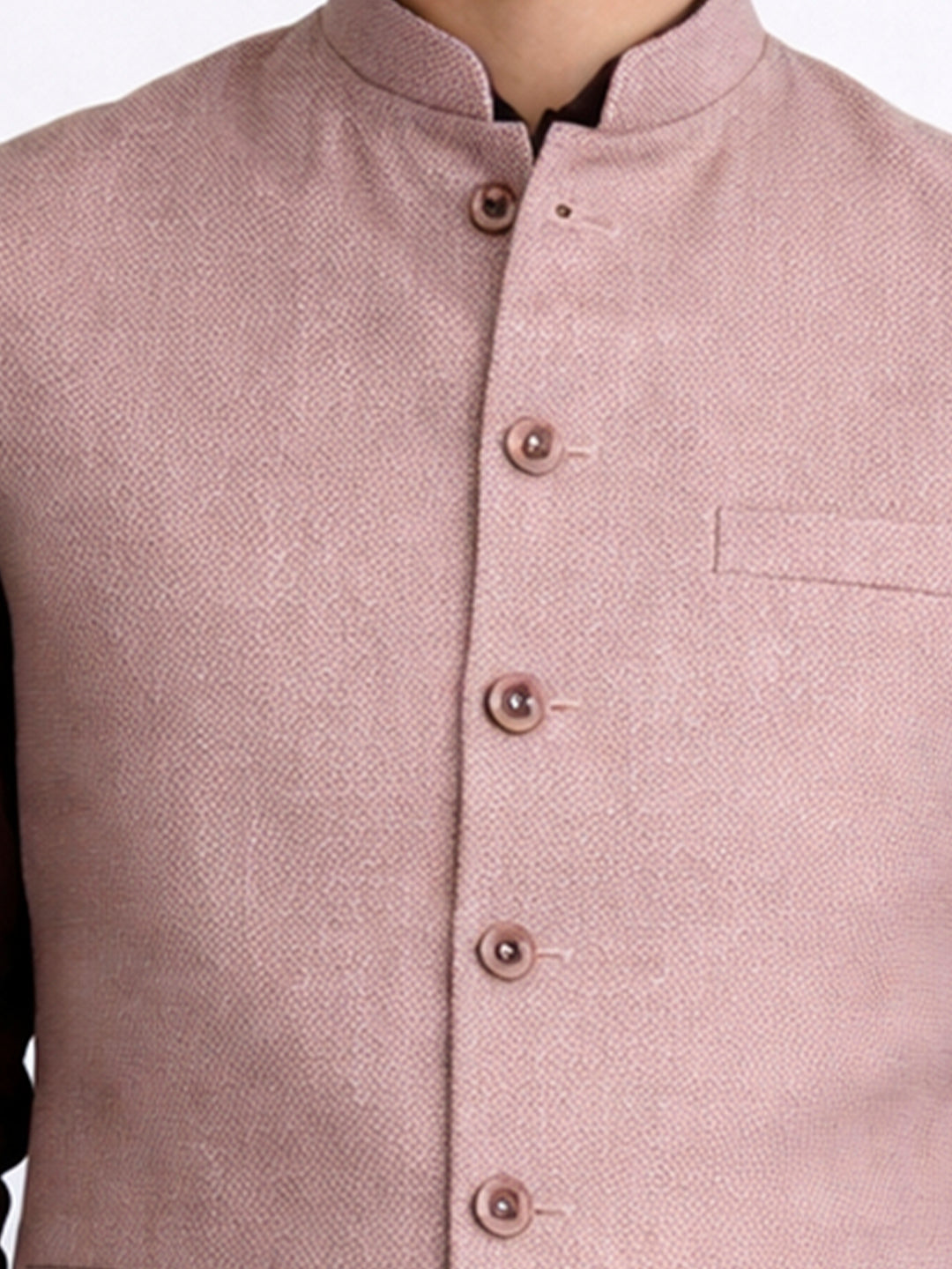Dusty Pink Solid Waistcoat | Greenfibre