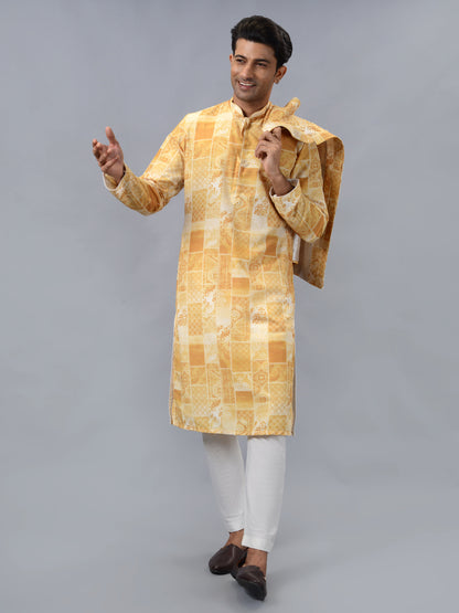 Mustard Kurta Set with Koti | TULA