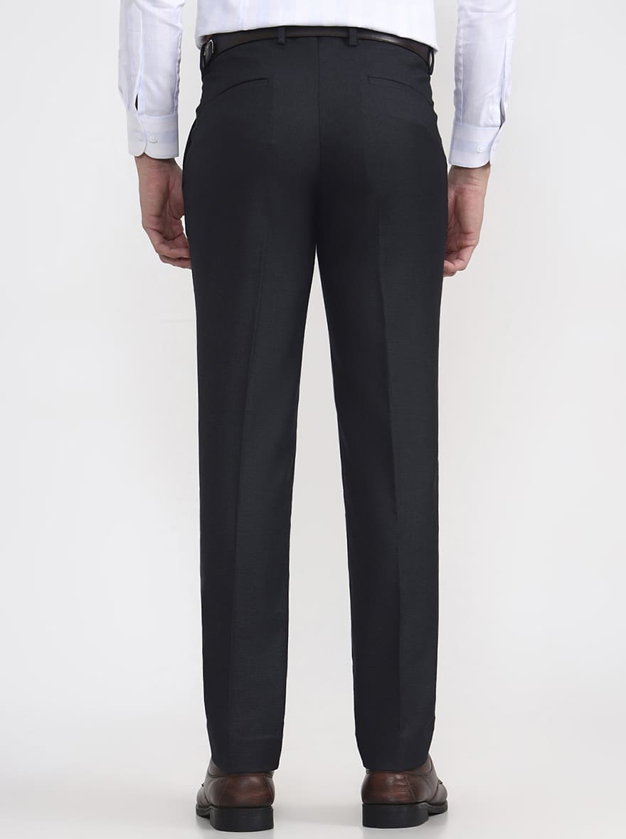 Blue Checked Super Slim Fit Formal Trouser | Greenfibre