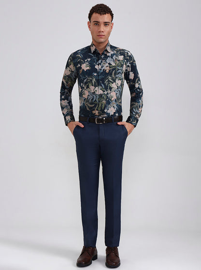 Multicolor Printed Slim Fit Party Wear Shirt | Wyre