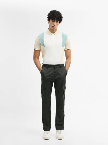 Dark Grey Solid Slim Fit Cargo Pant | JadeBlue