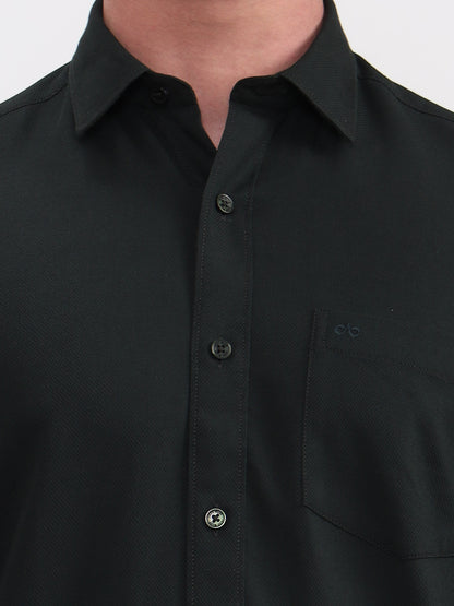 Olive Solid Semi Casual Shirt | JadeBlue