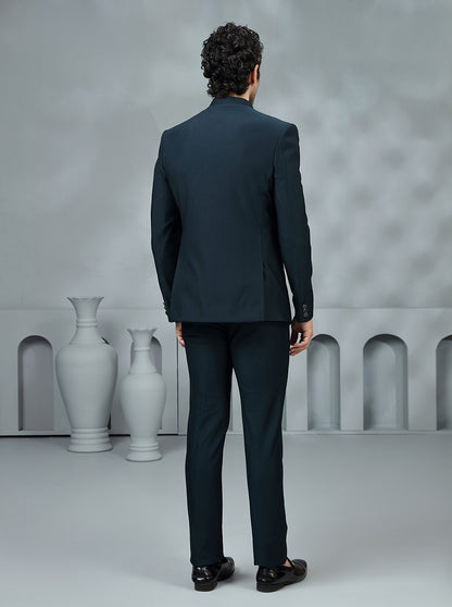 Green Solid Jodhpuri Suit | JadeBlue