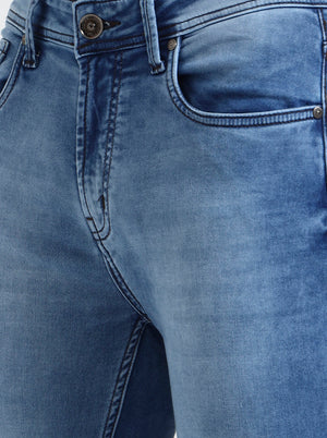 Nebula Blue Washed Rider Fit Jeans | JadeBlue