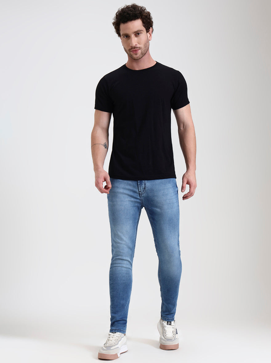 Nebula Blue Washed Rider Fit Jeans | JadeBlue