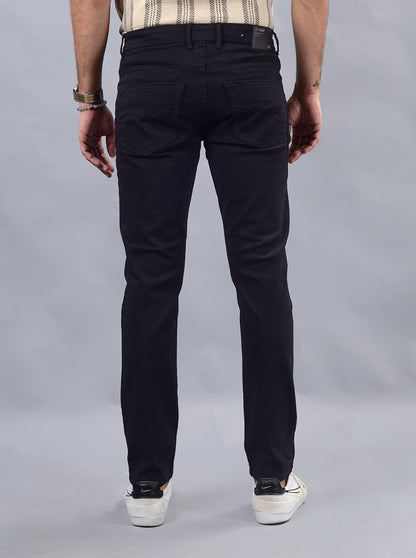 Jet Black Washed Slim Fit Jeans | JadeBlue