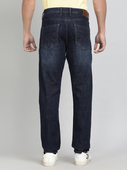 Ink Blue Washed Straight Fit Jeans | JadeBlue