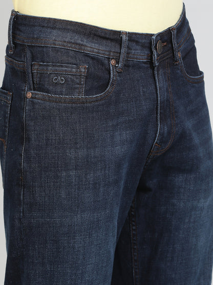 Ink Blue Washed Straight Fit Jeans | JadeBlue