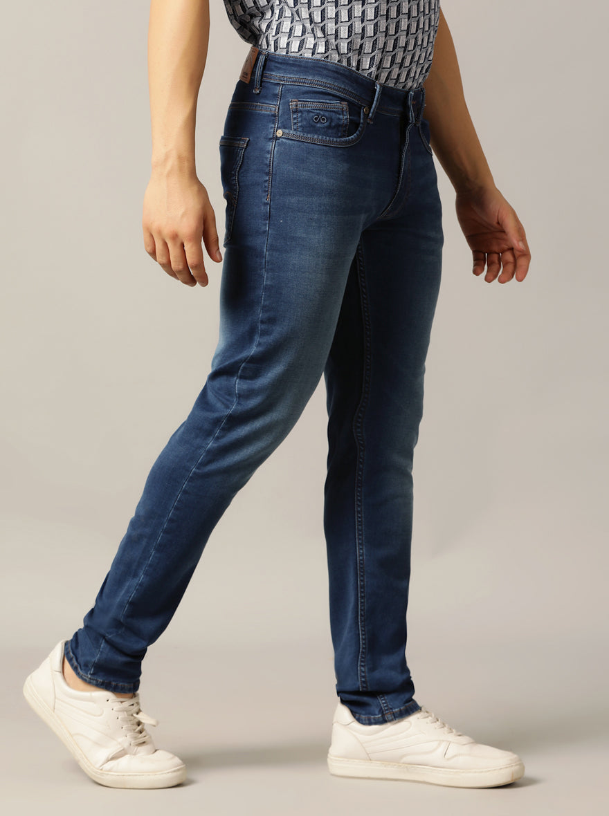 Blue Washed Slim Fit Jeans | JadeBlue