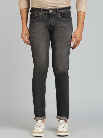 Mid Grey Washed Slim Fit Jeans | JadeBlue