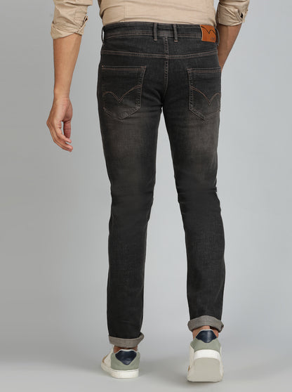 Mid Grey Washed Slim Fit Jeans | JadeBlue