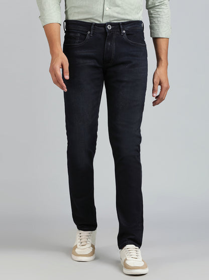 Petrol Blue Washed Slim Fit Jeans | JadeBlue