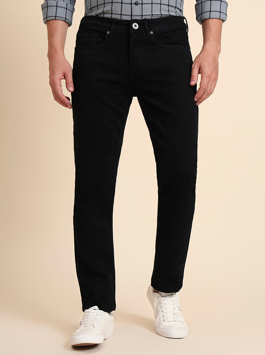 Black Washed Straight Fit Jeans | JadeBlue