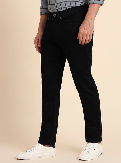 Black Washed Straight Fit Jeans | JadeBlue