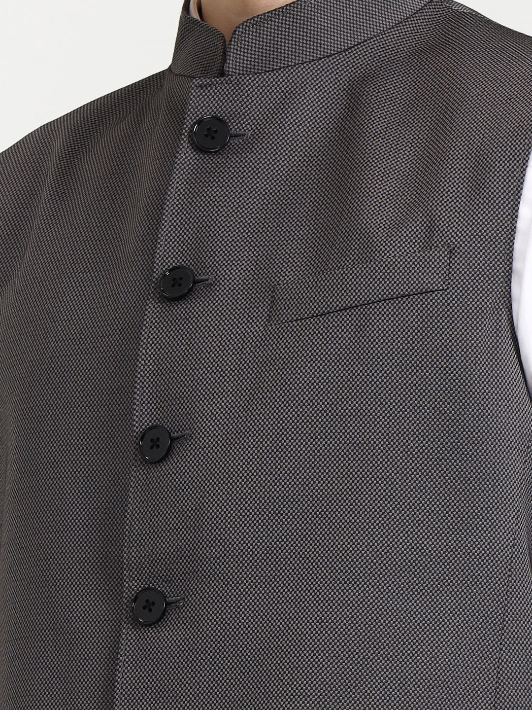 Grey Solid Regular Fit Modi Jacket | JadeBlue