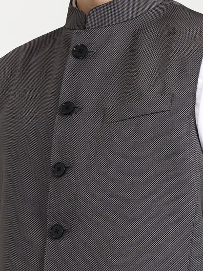 Grey Solid Regular Fit Modi Jacket | JadeBlue
