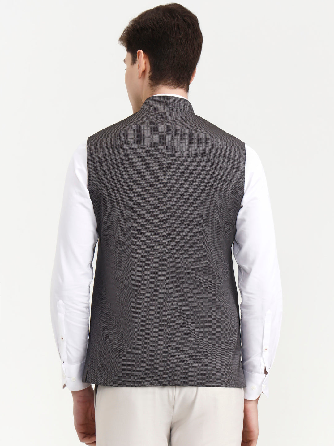 Grey Solid Regular Fit Modi Jacket | JadeBlue