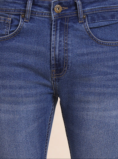 Mid Blue Washed Urban Fit Jeans | Greenfibre