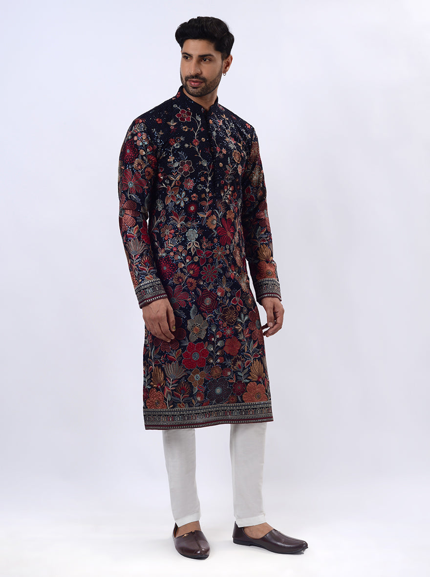Navy Blue Kurta Pajama | TULA