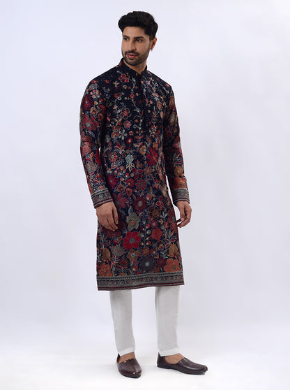 Navy Blue Kurta Pajama | TULA