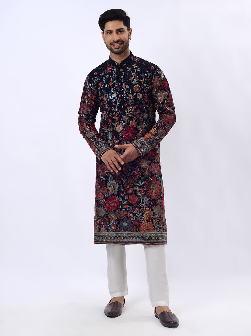 Navy Blue Kurta Pajama | TULA