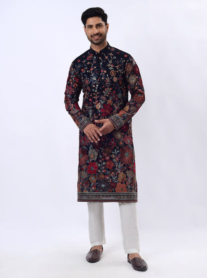 Navy Blue Kurta Pajama | TULA