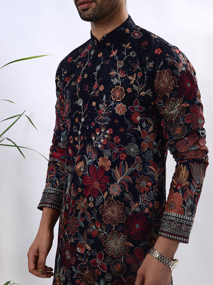 Navy Blue Kurta Pajama | TULA