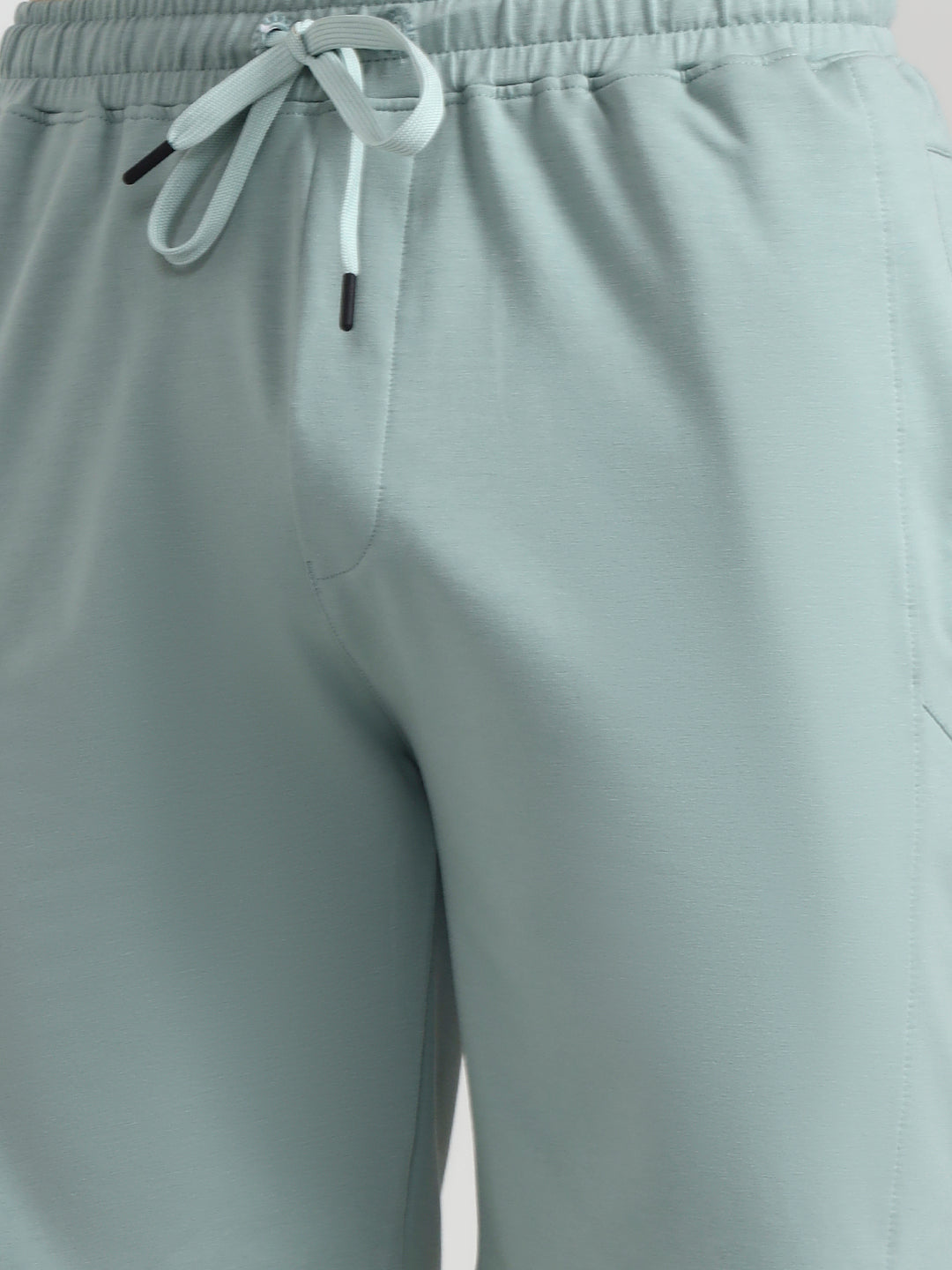 Subtle Green Solid Slim Fit Shorts | JadeBlue