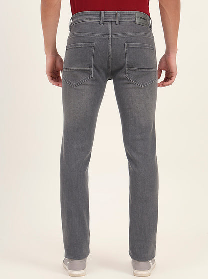 Mid Grey Washed Narrow Fit Jeans | Greenfibre