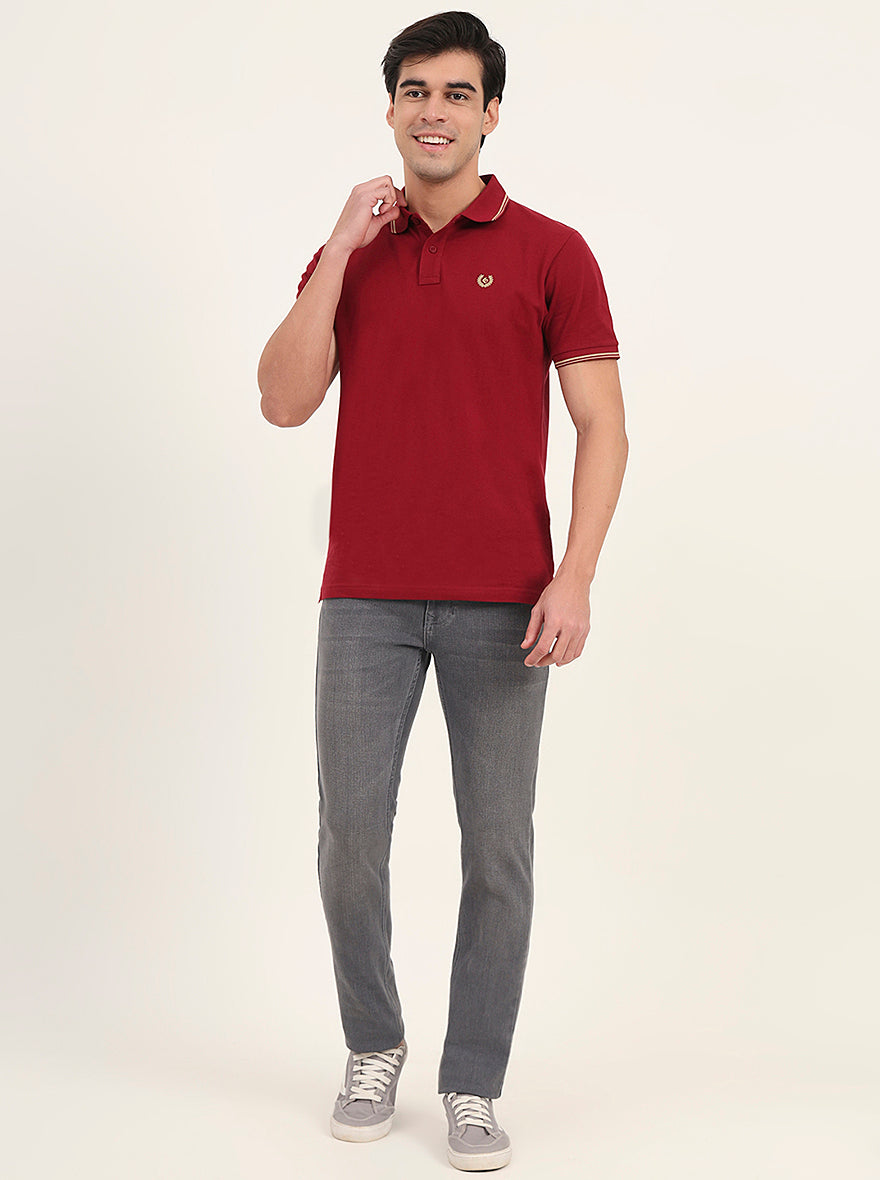 Mid Grey Washed Narrow Fit Jeans | Greenfibre