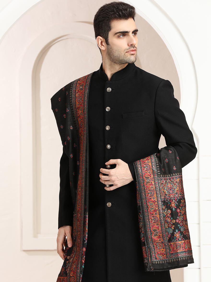 Black Solid Indowestern | TULA