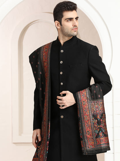 Black Solid Indowestern | TULA