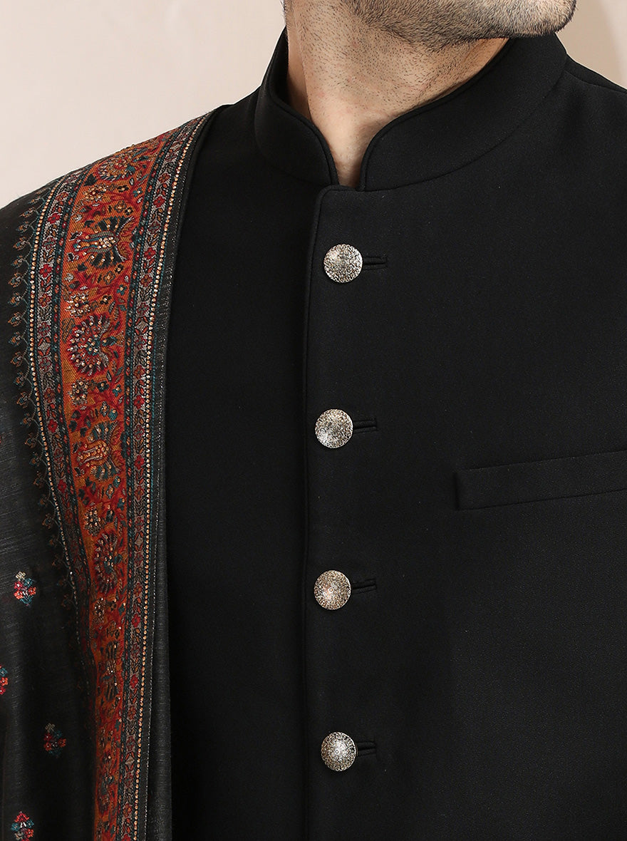 Black Solid Indowestern | TULA