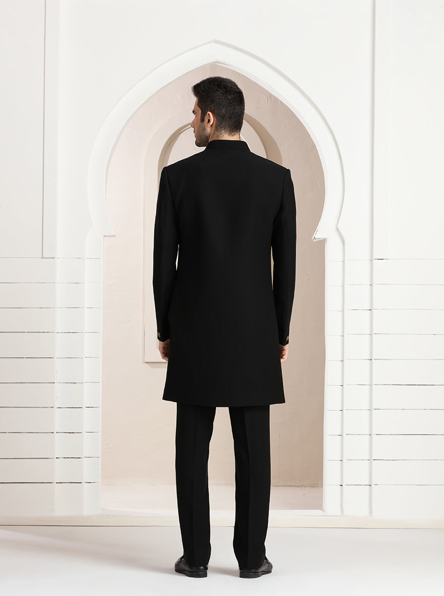 Black Solid Indowestern | TULA