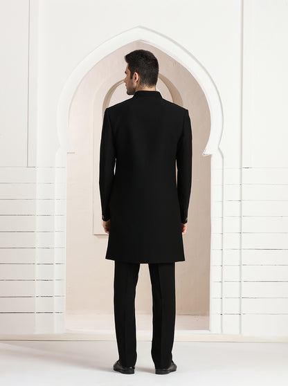 Black Solid Indowestern | TULA