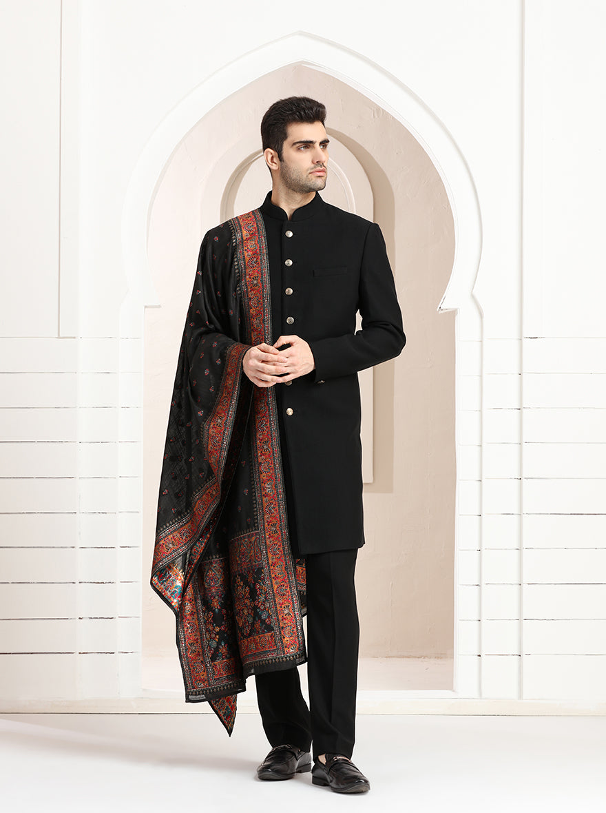 Black Solid Indowestern | TULA
